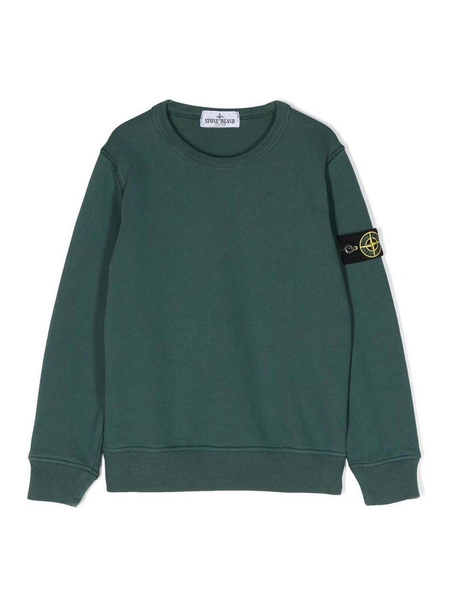 Bambino Stone Island | Felpa Con Bussola-Patch