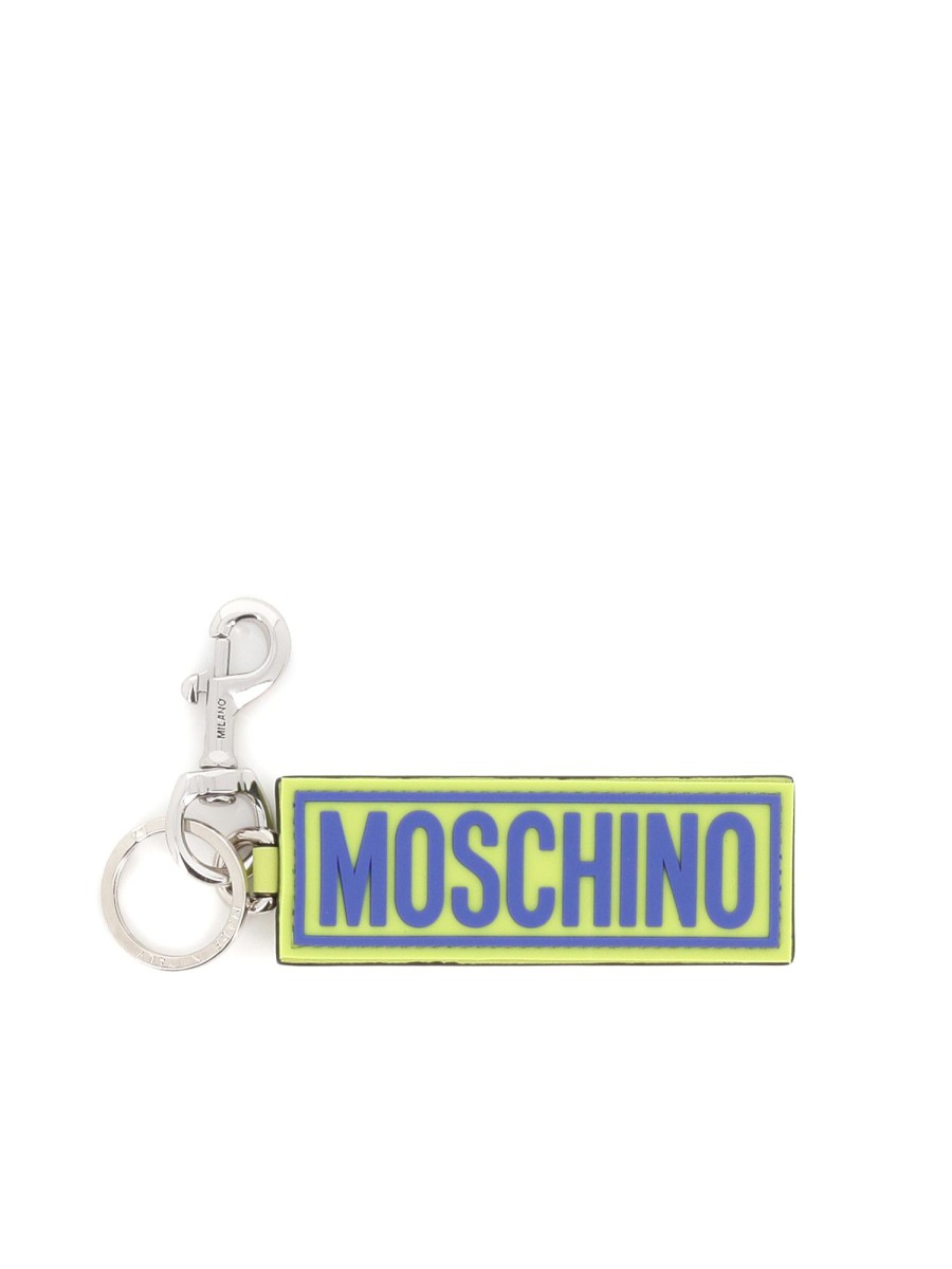 Uomo Moschino | Portachiavi Con Logo Bicolore