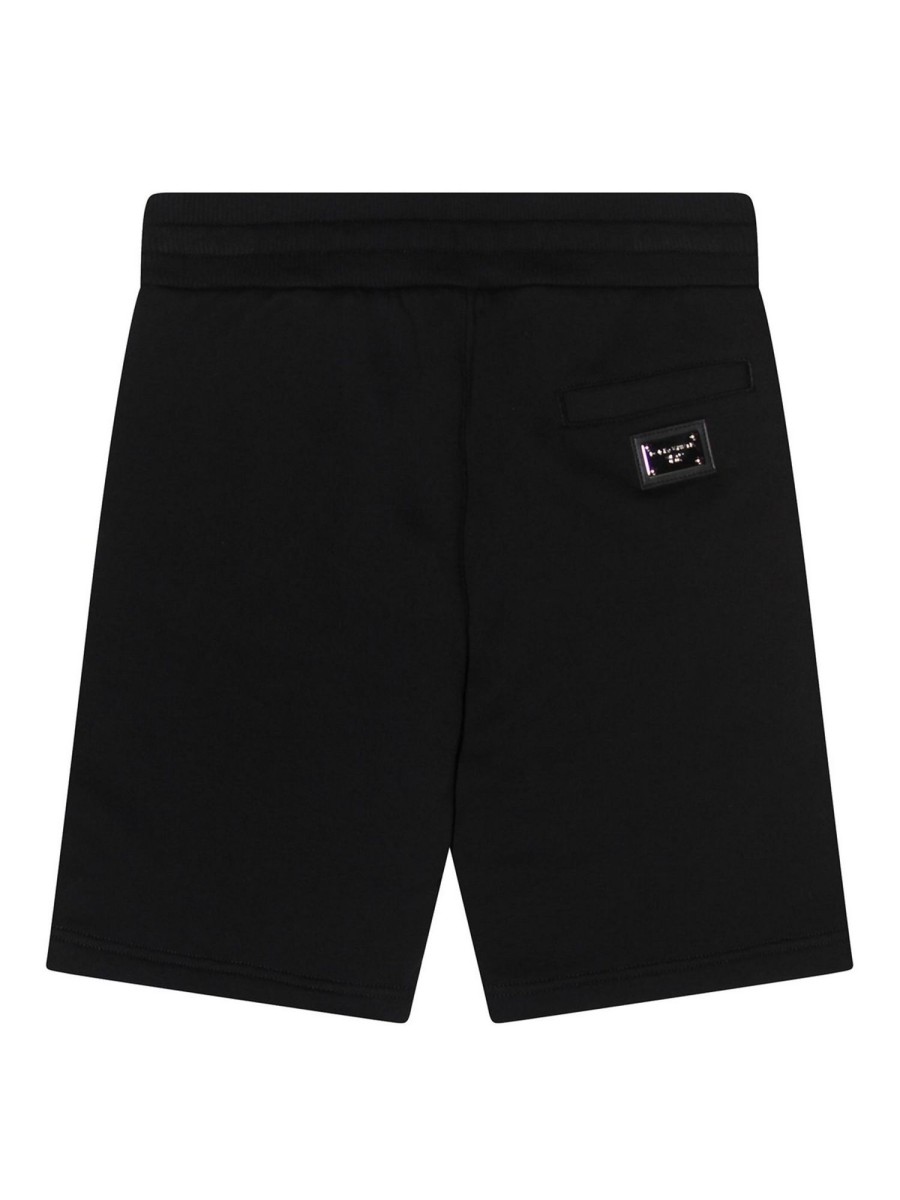 Bambino Dolce & Gabbana | Shorts In Cotone Nero