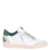 Uomo Golden Goose | Ballstar Sneakers In Pelle Bianco E Verde