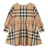 Bambino Burberry | Abito A Quadri A Maniche Lunghe