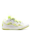 Uomo Lanvin | Sneakers Curb In Pelle Con Bordi Fluo