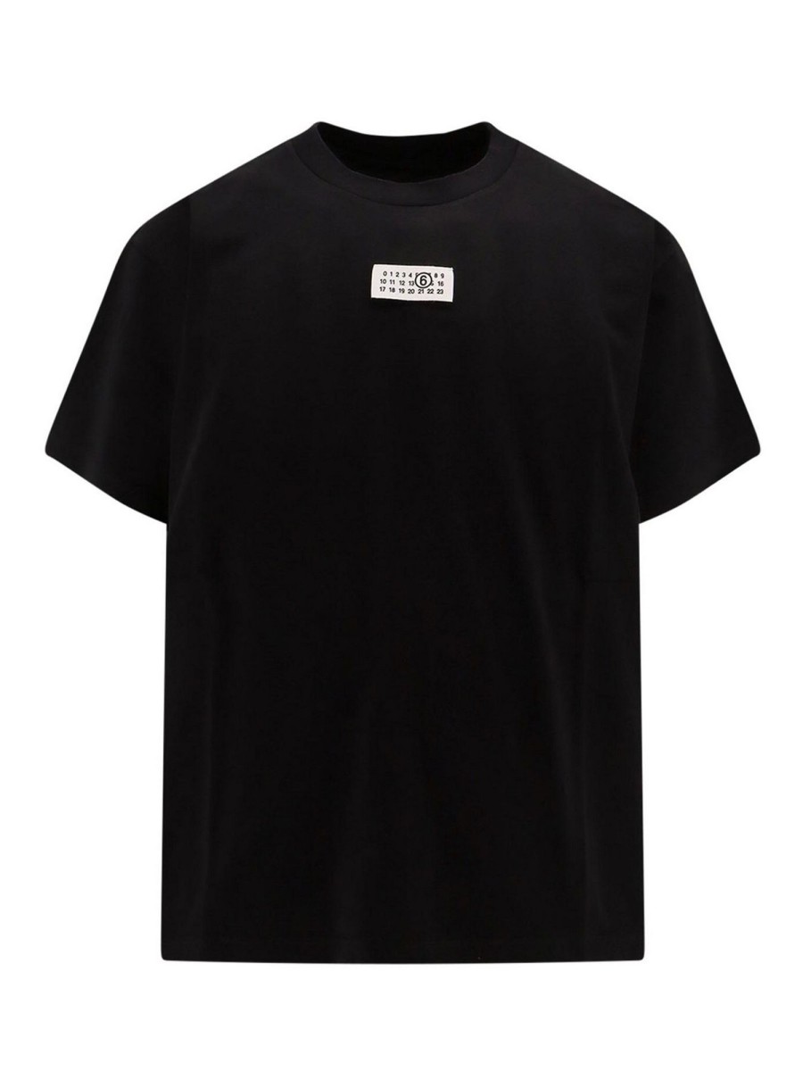 Uomo MM6 Maison Margiela | T-Shirt In Cotone Con Logo Frontale