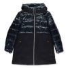 Bambino Herno | Cappotto In Misto Lana Blu Navy Con Cappuccio