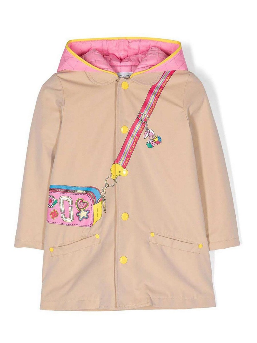 Bambino Marc Jacobs | Trench Impermeabile Beige Di Marc Jacobs