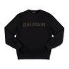 Bambino Balmain | Felpa Bambina Balmain In Cotone Nero