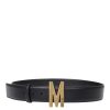 Danna Moschino | Cintura In Pelle Nero Con Logo