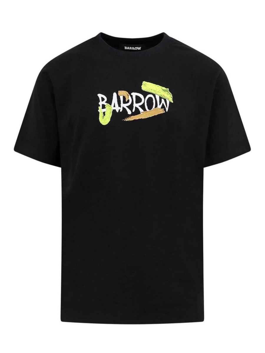 Uomo Barrow | T-Shirt In Cotone Con Logo Frontale