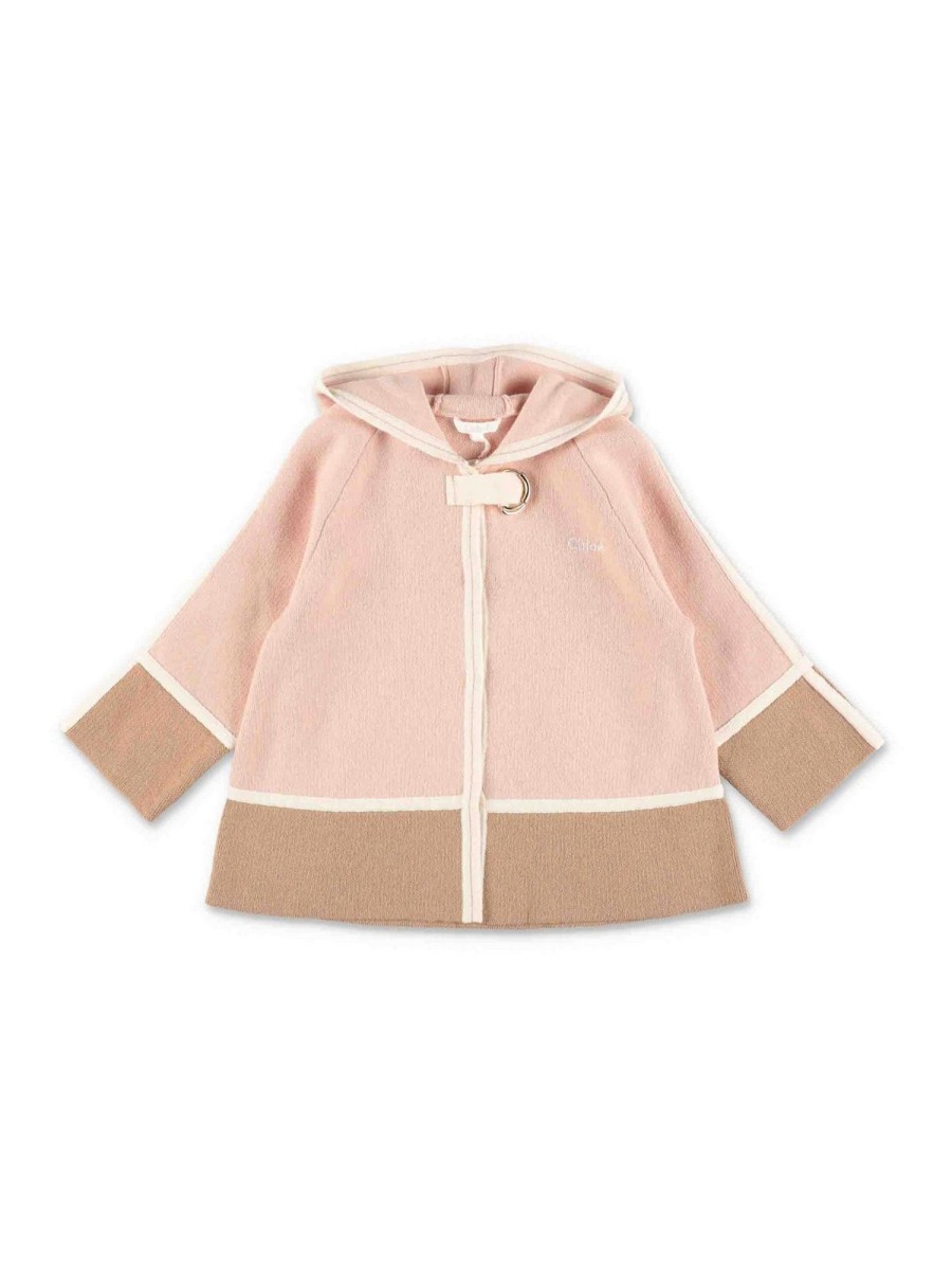 Bambino Chloe' | Cappotto Di Cotone E Lana Con Cappuccio