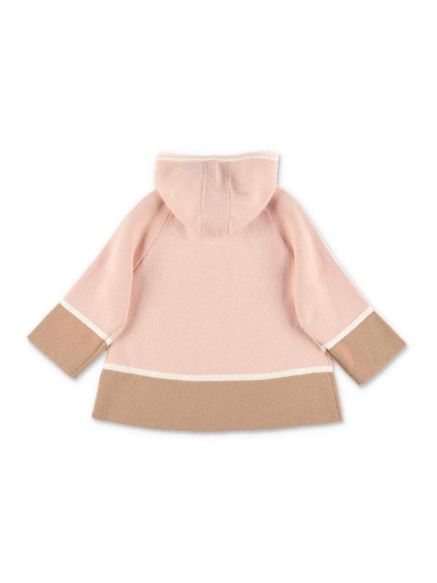 Bambino Chloe' | Cappotto Di Cotone E Lana Con Cappuccio