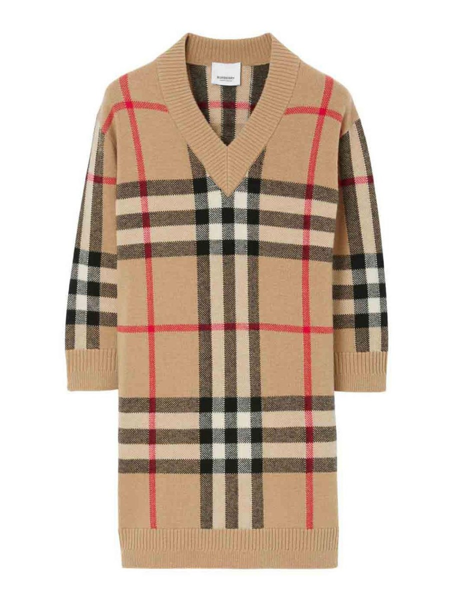 Bambino Burberry | Abito Burberry Per Bambina In Lana