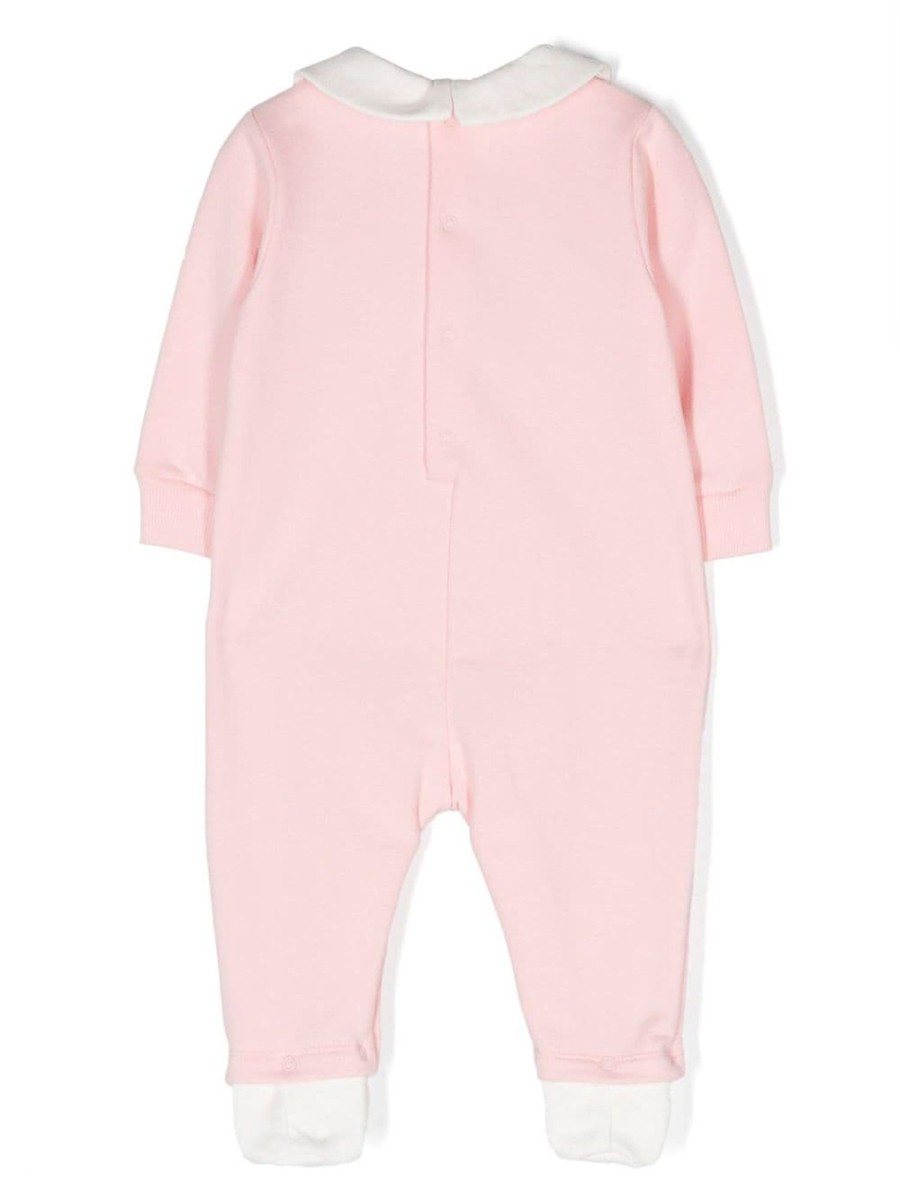 Bambino Moschino | Tutina In Felpa Rosa In Cotone