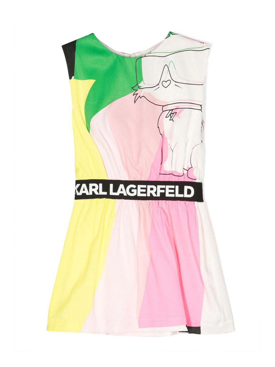 Bambino Karl Lagerfeld | Abito In Viscosa Multicolor