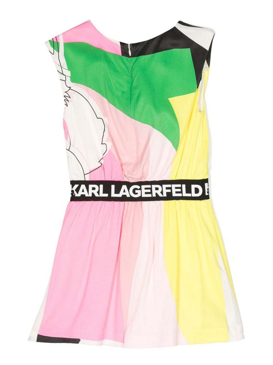 Bambino Karl Lagerfeld | Abito In Viscosa Multicolor