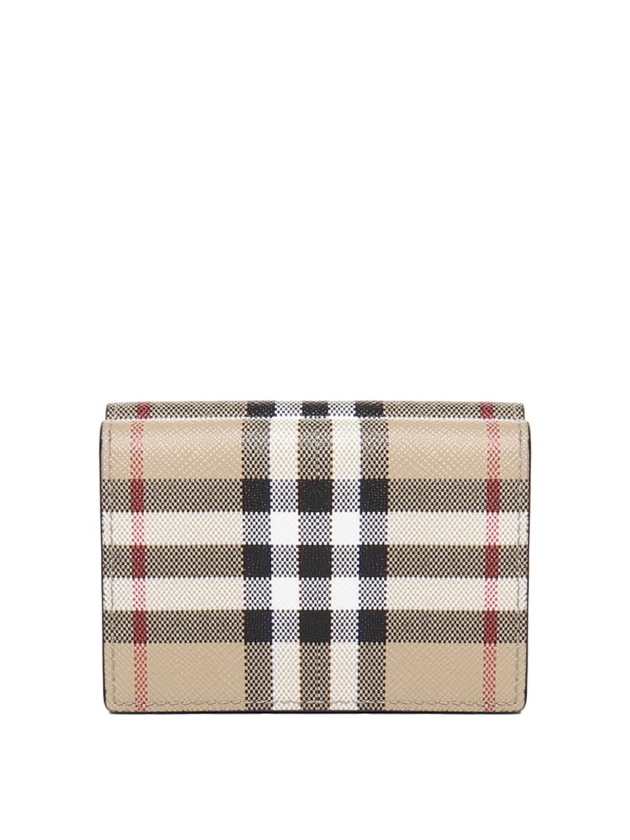 Uomo Burberry | Portafoglio In Pelle Con Motivo Vintage Check