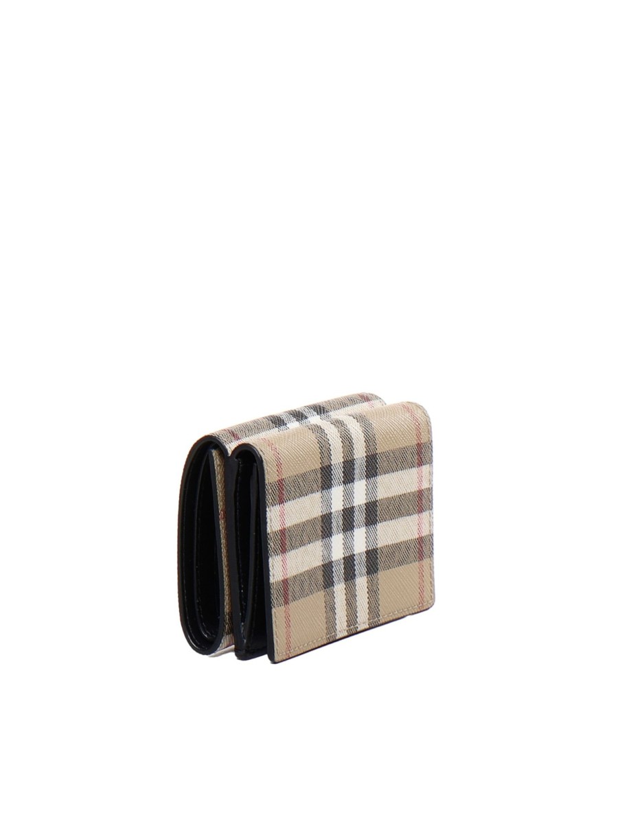 Uomo Burberry | Portafoglio In Pelle Con Motivo Vintage Check