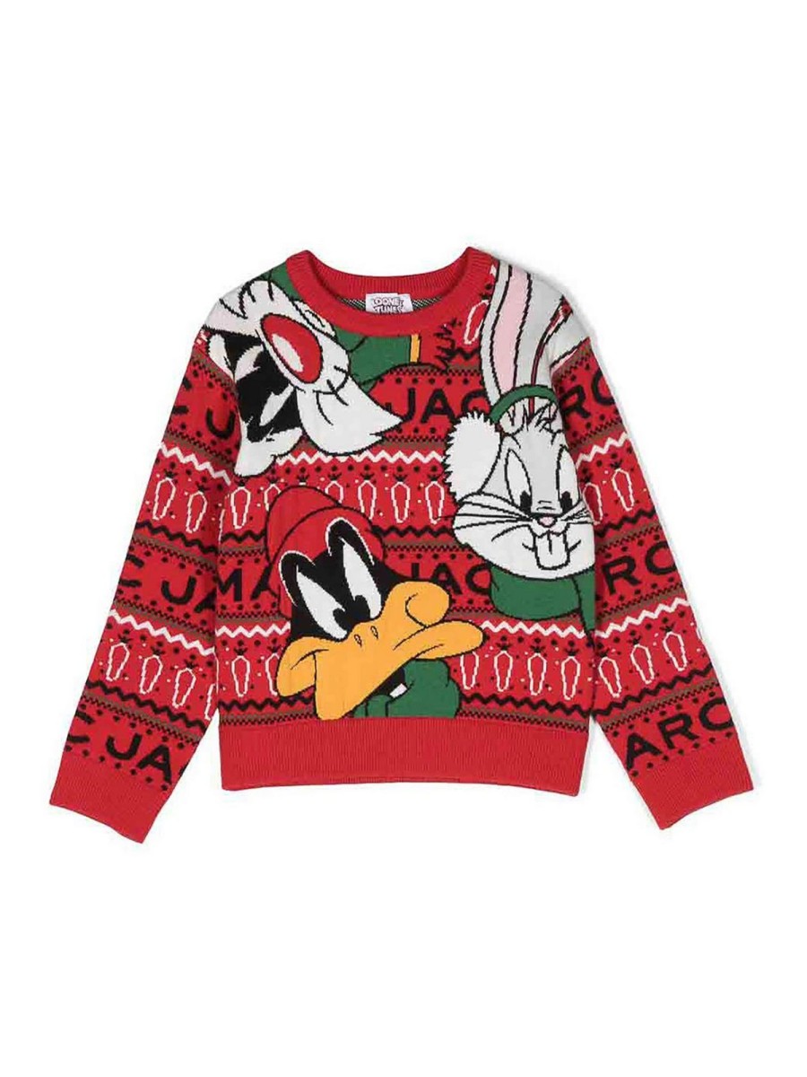 Bambino Marc Jacobs | Maglione Lavorato A Maglia Dei Looney Tunes