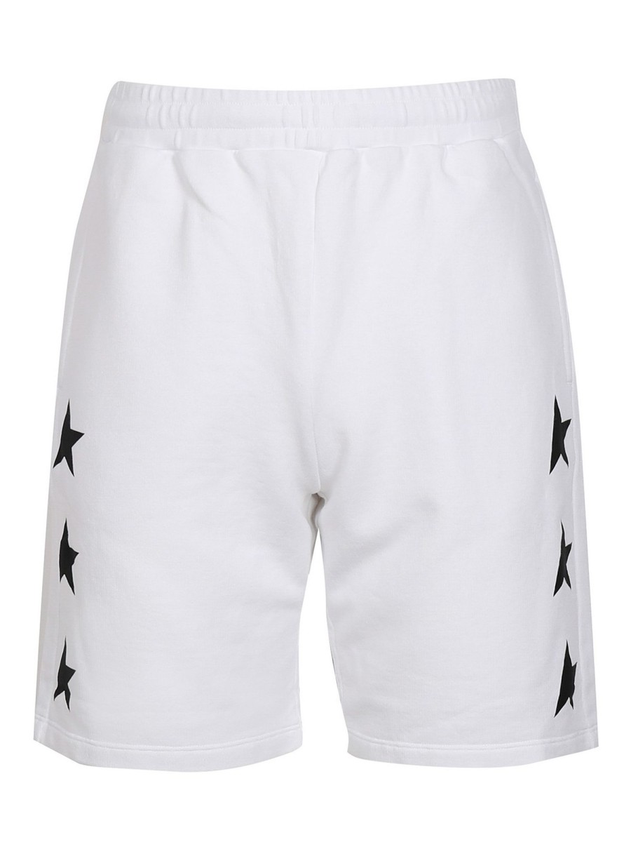 Uomo Golden Goose | Shorts Sportivi In Cotone Con Stelline