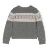 Bambino Bonpoint | Maglia Per Bambina In Lana Frey Jacquard