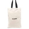 Uomo Jil Sander | Borsa In Lino Con Stampa Logo Frontale