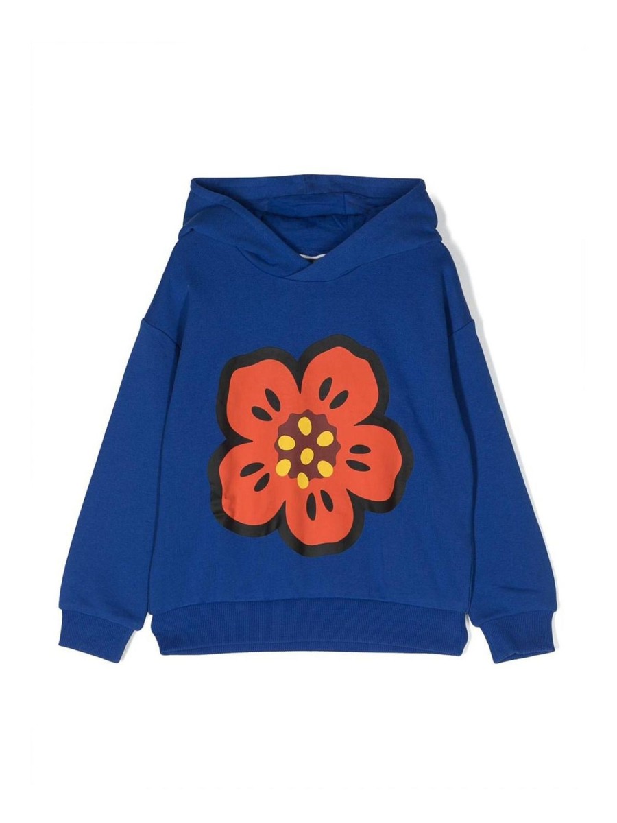 Bambino Kenzo | Felpa Con Cappuccio A Fiori Boke