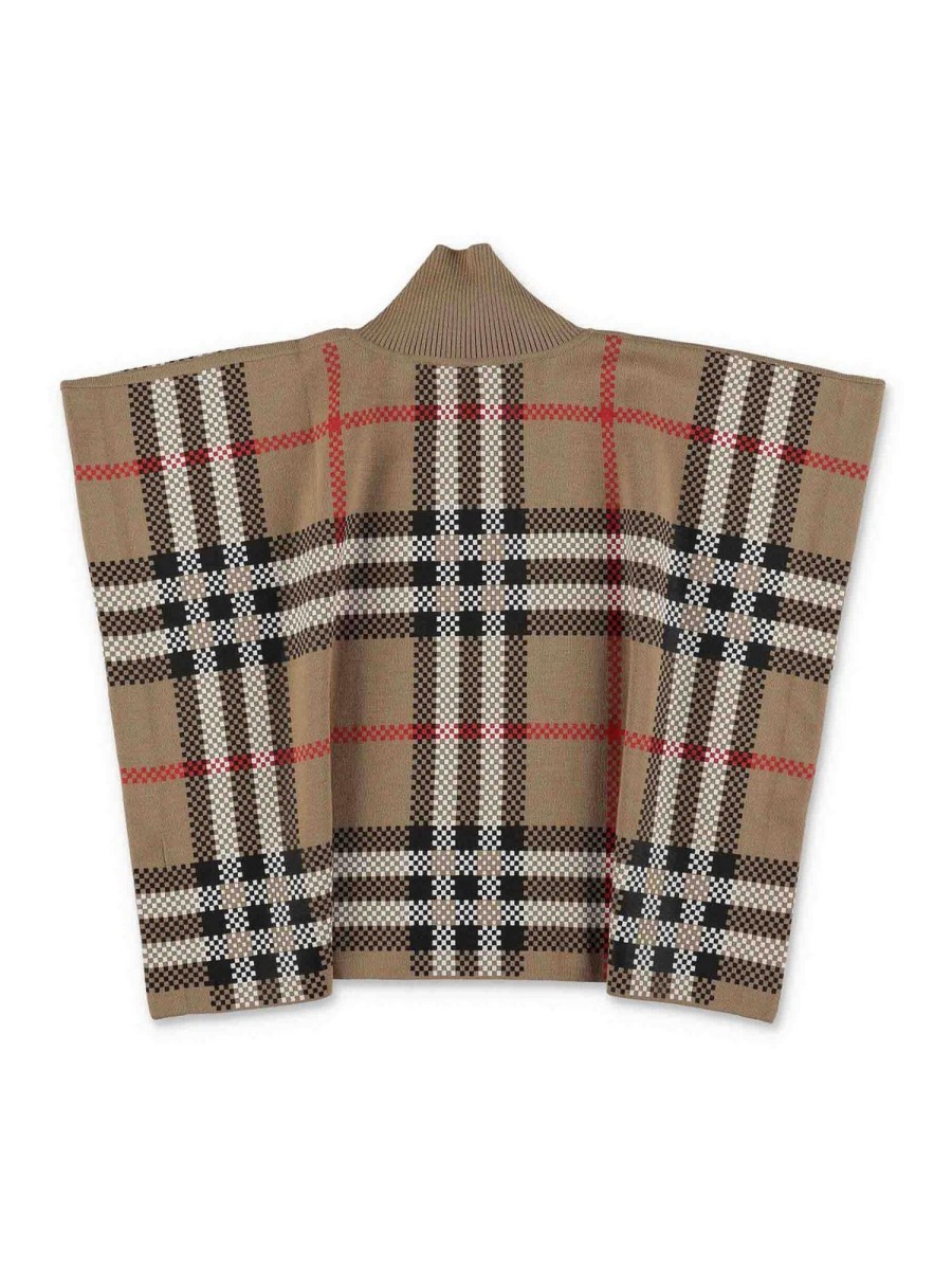 Bambino Burberry | Berretto Burberry Da Bambina In Lana Check