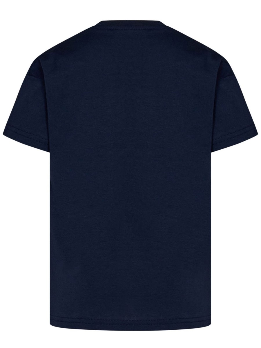 Bambino Dsquared2 | T-Shirt Da Bambina In Cotone Blu Navy