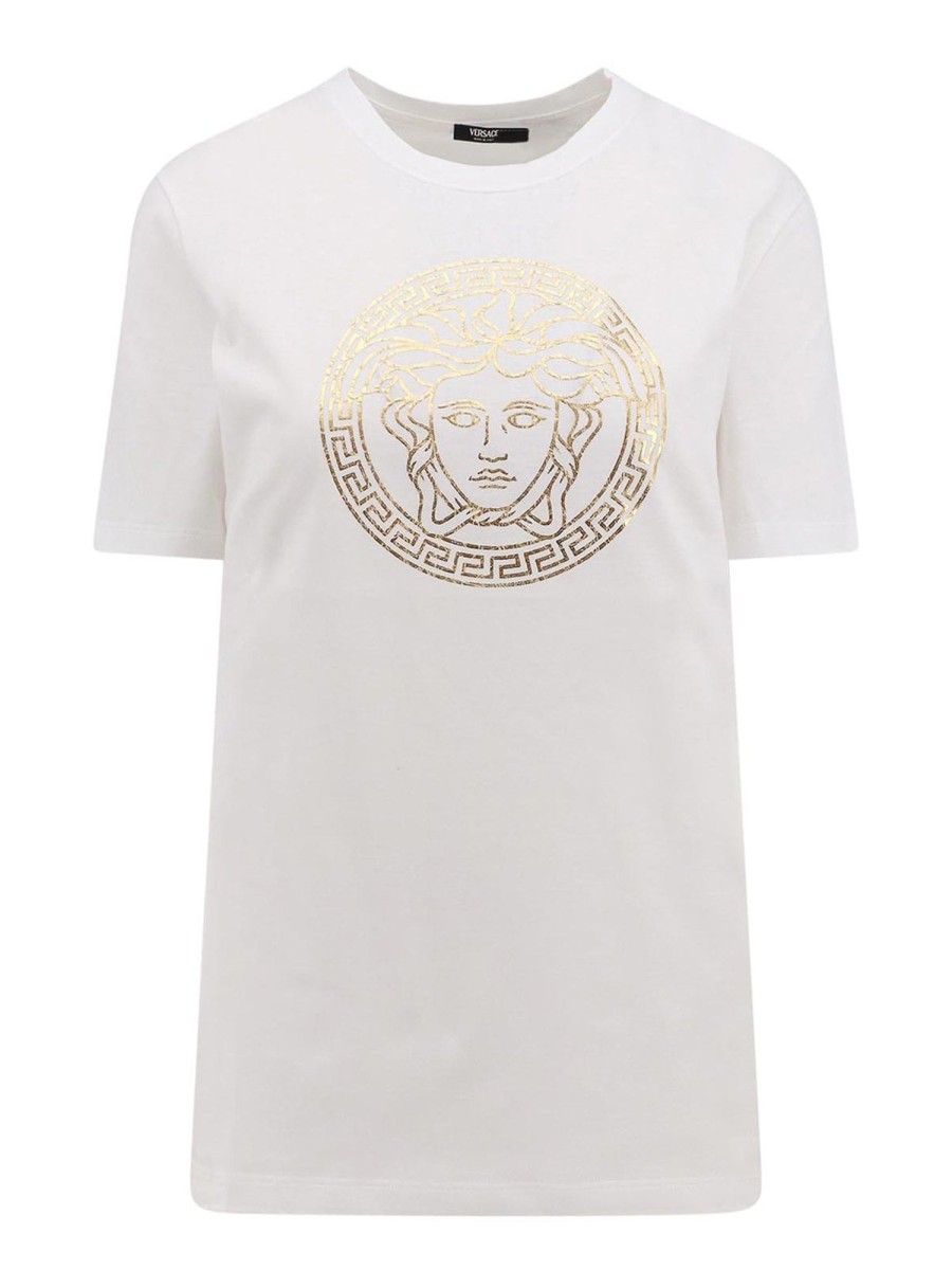 Danna Versace | T-Shirt In Cotone Con Stampa Logo