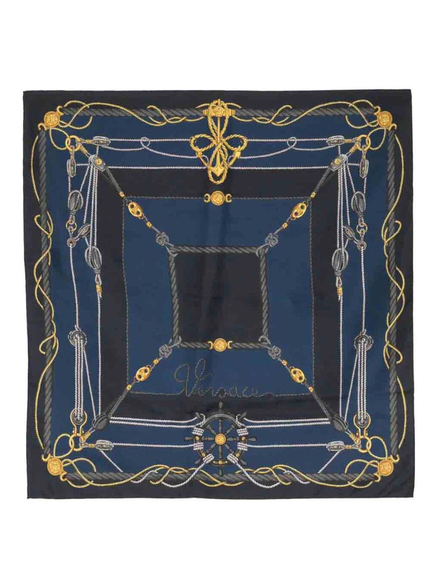 Uomo Versace | Foulard Barocco A Blocchi