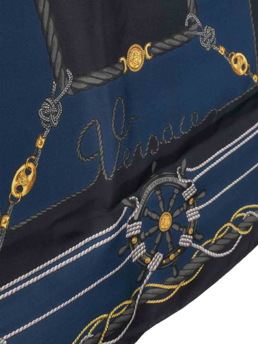 Uomo Versace | Foulard Barocco A Blocchi