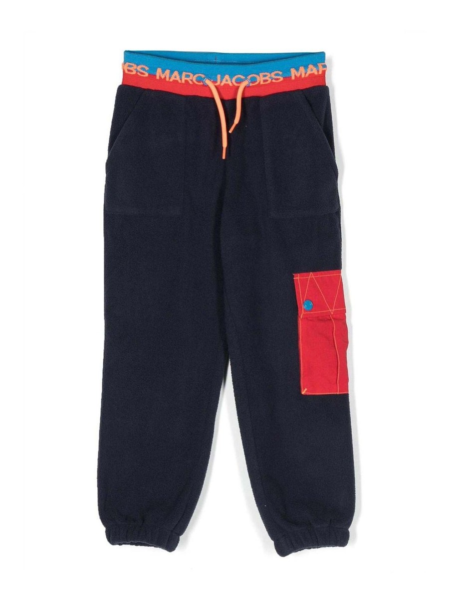 Bambino Marc Jacobs | Pantaloni Da Ragazzo Di In Pile Blu Navy