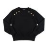 Bambino Balmain | Felpa Bambina Balmain In Cotone Nero