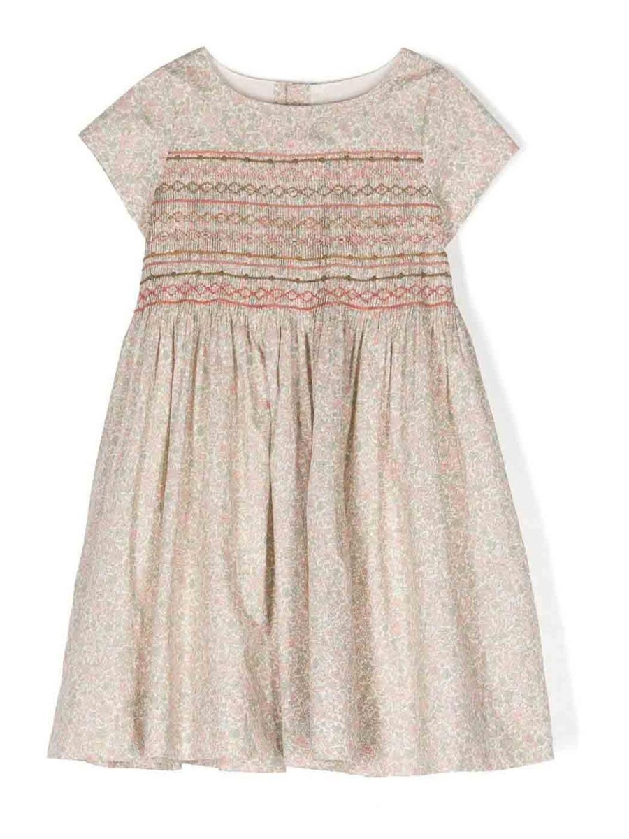 Bambino Bonpoint | Abito Da Bambina In Cotone Stampa Liberty