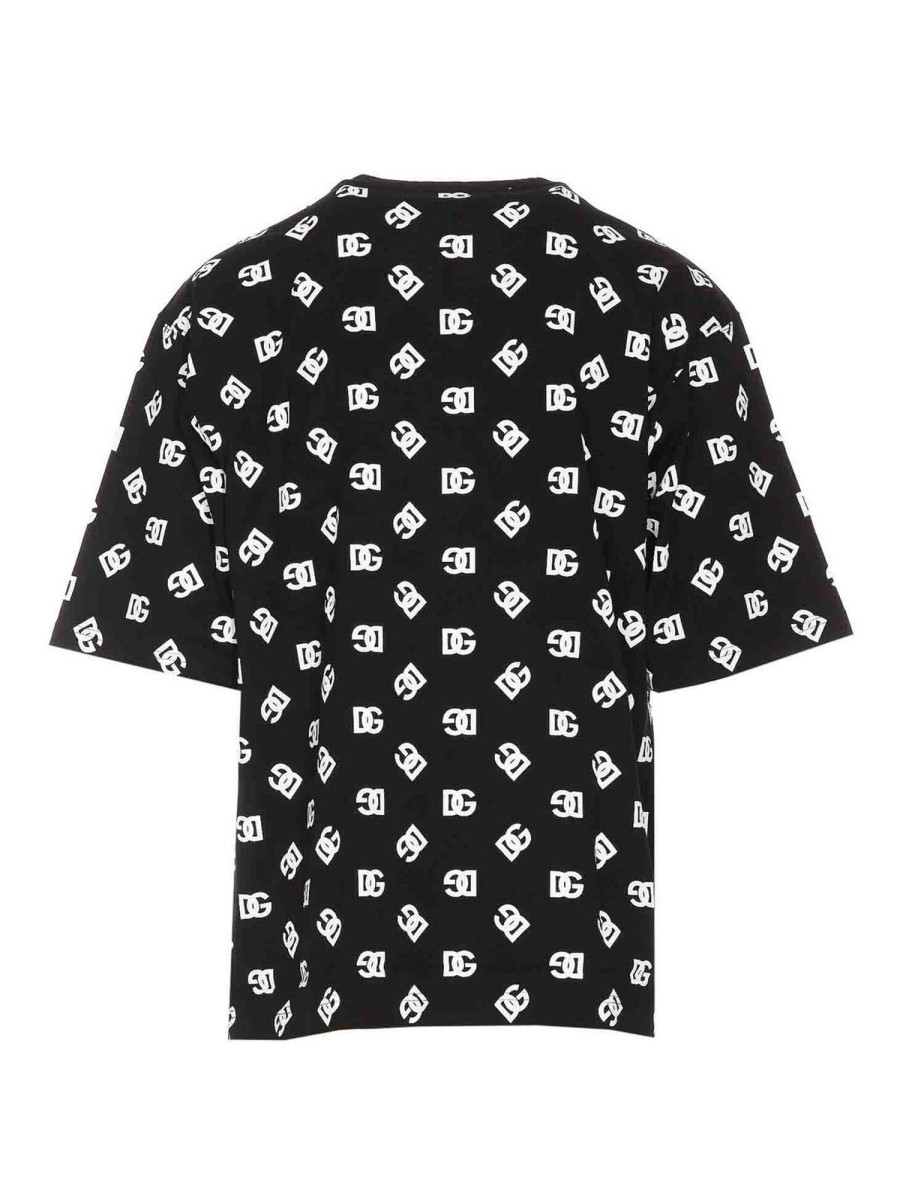 Uomo Dolce & Gabbana | T-Shirt Con Logo Dg All Over