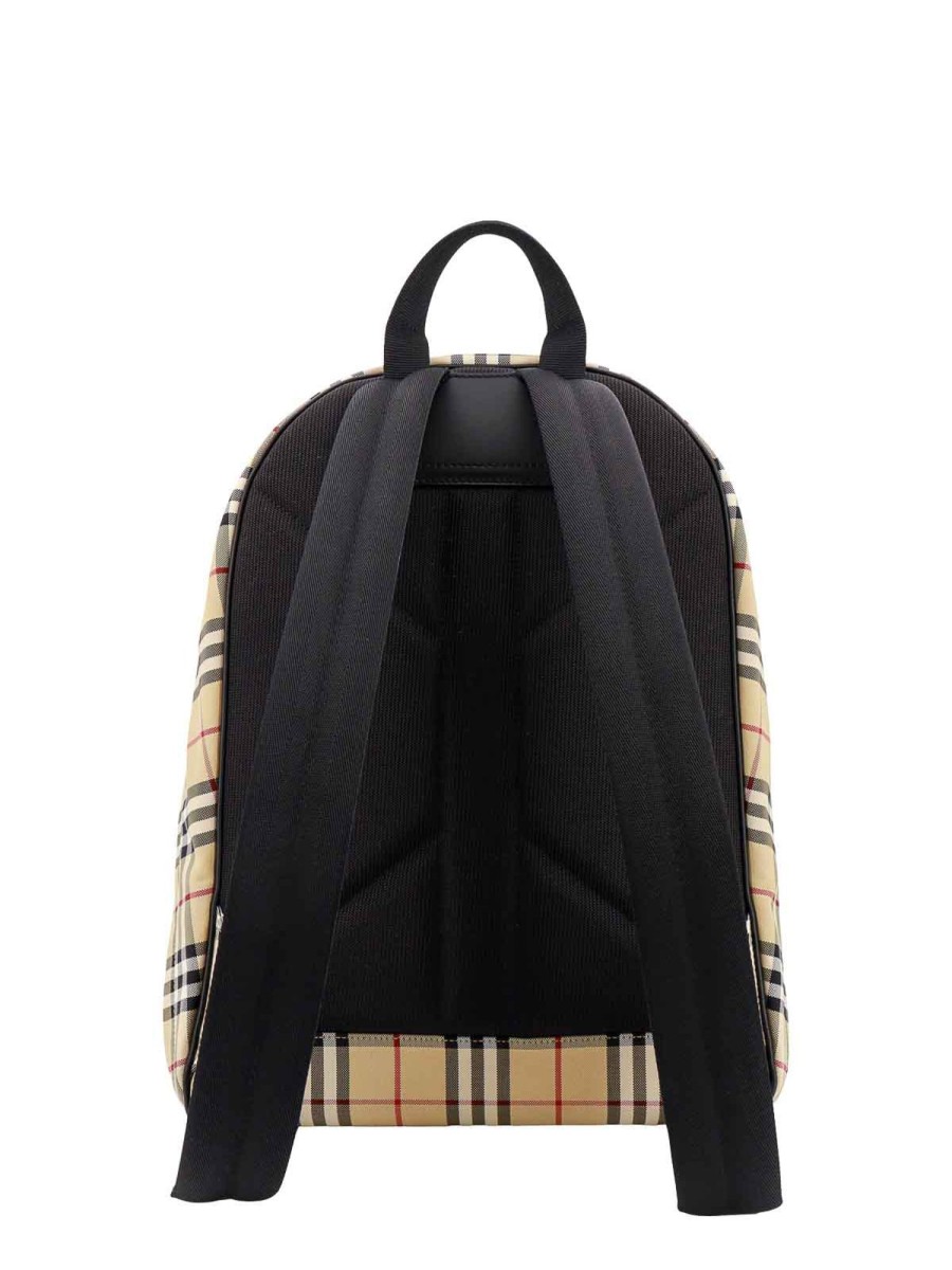 Uomo Burberry | Zaino In Nylon Con Motivo Vintage Chec