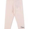 Bambino Moncler | Leggings Moncler In Di Cotone Stretch Rosa