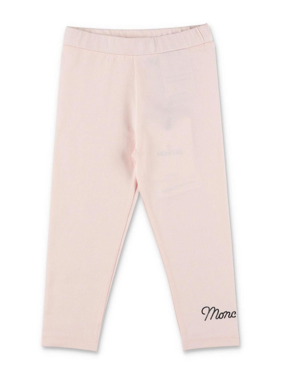 Bambino Moncler | Leggings Moncler In Di Cotone Stretch Rosa