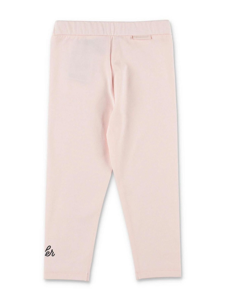 Bambino Moncler | Leggings Moncler In Di Cotone Stretch Rosa