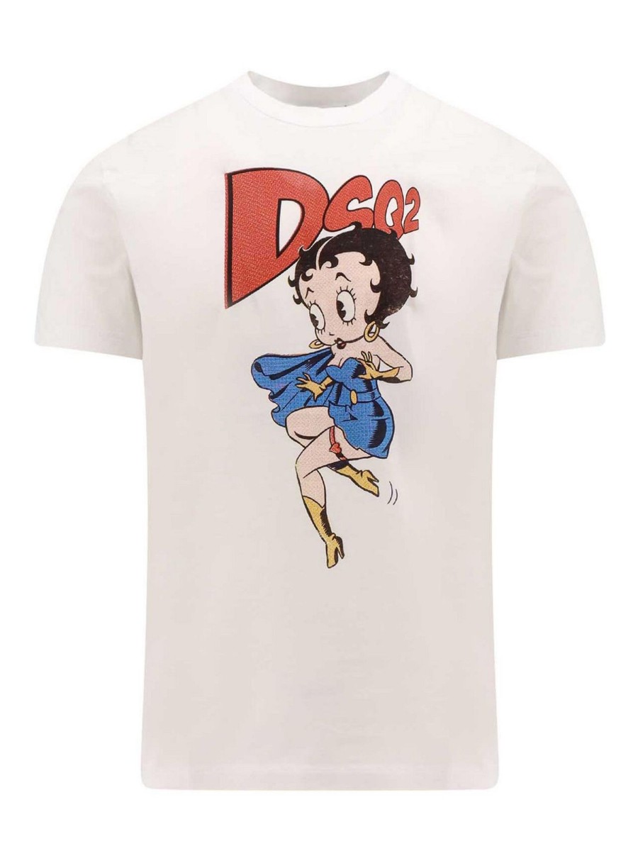 Uomo Dsquared2 | T-Shirt Con Logo Betty Boop