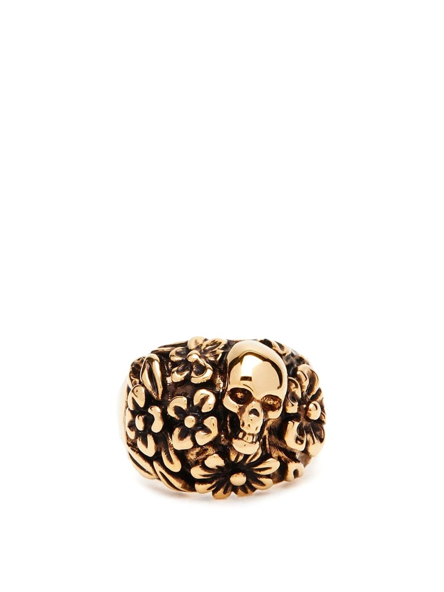 Danna Alexander Mcqueen | Anello Con Teschio Floreale