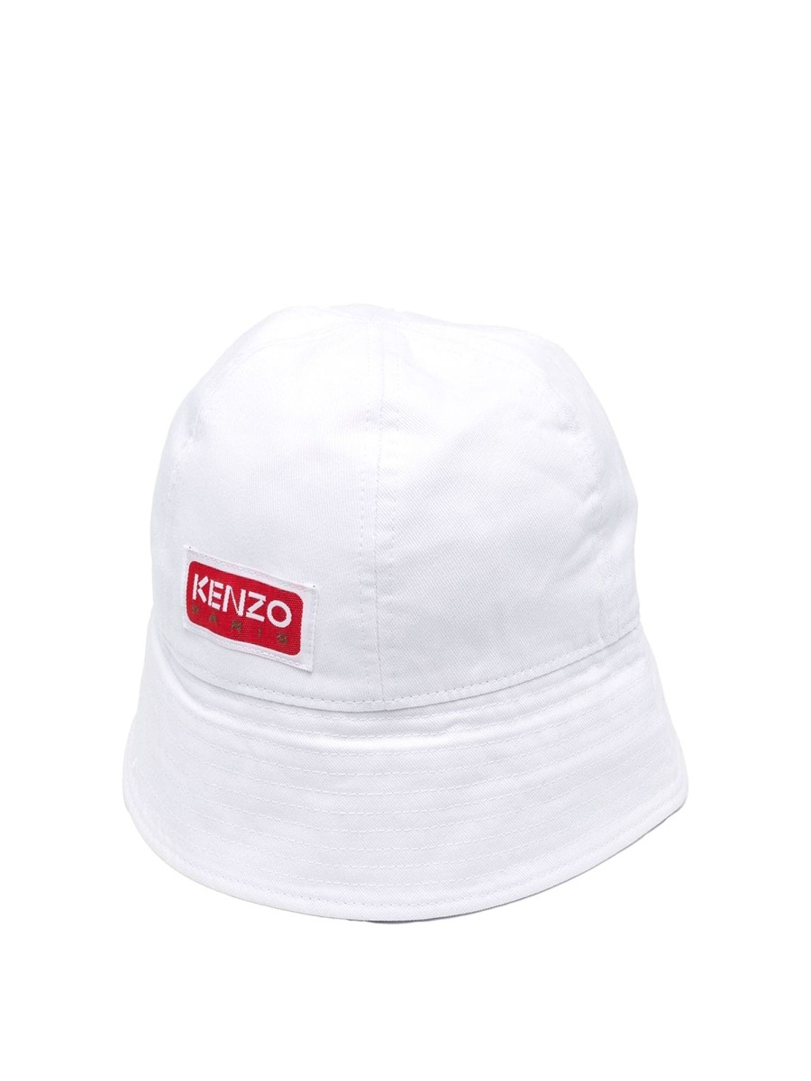 Uomo Kenzo | Cappello Stile Pescatore In Cotone Con Logo