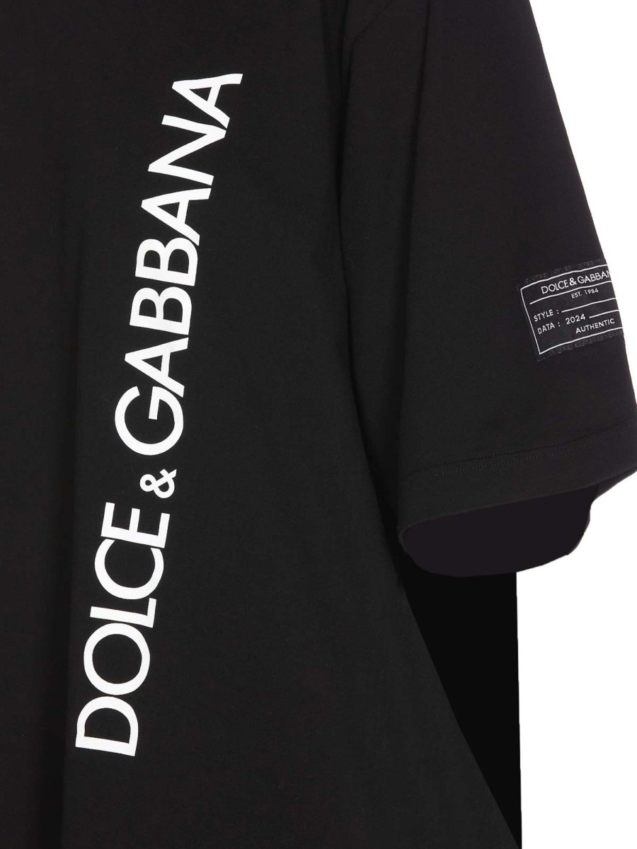 Uomo Dolce & Gabbana | T-Shirt Con Giro Logo