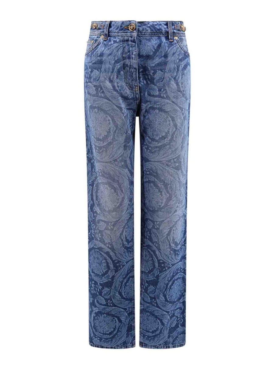 Danna Versace | Jeans Barocco Stampa Laser Medusa