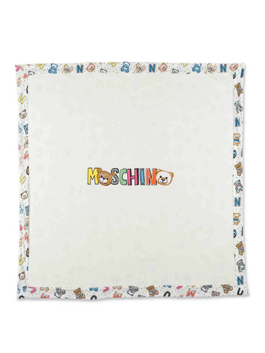 Bambino Moschino | Coperta Double-Face In Cotone