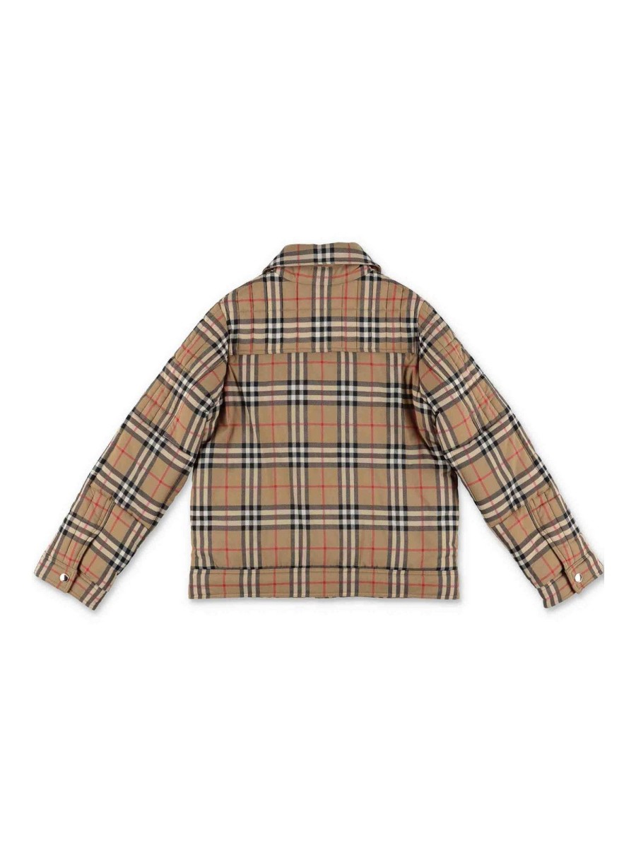 Bambino Burberry | Giacca Trapuntata In Nylon A Quadri Gideon