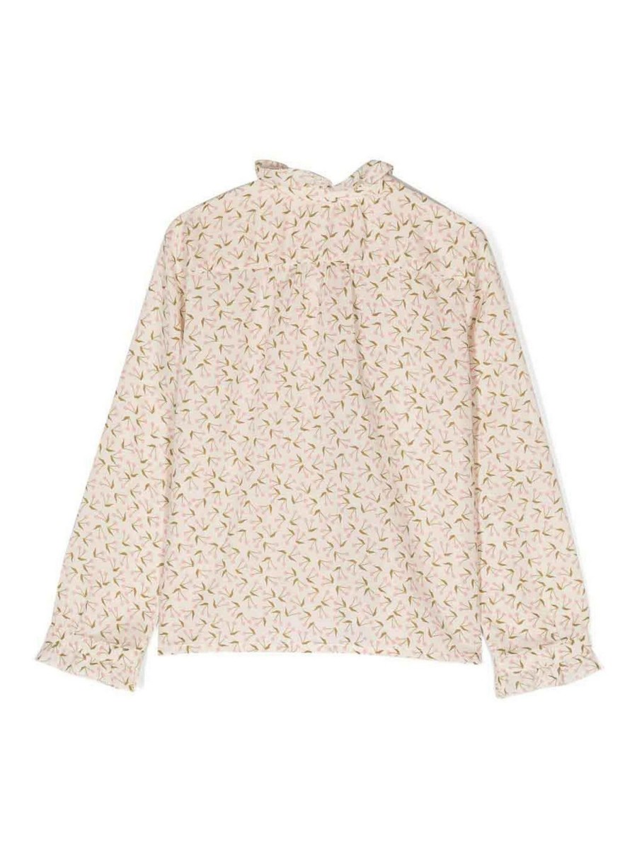 Bambino Bonpoint | Blusa Bonpoint Da Bambina In Cotone Panna