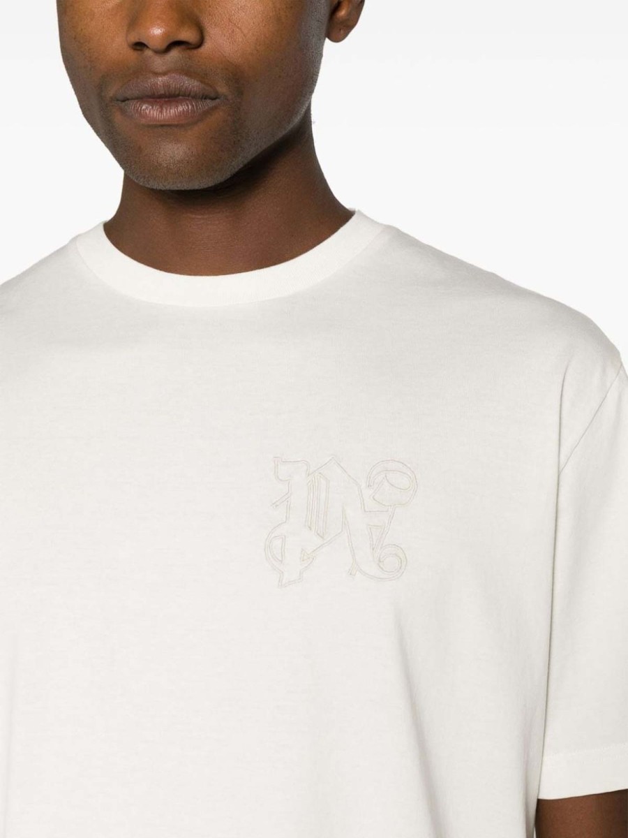 Uomo Palm Angels | T-Shirt Con Logo