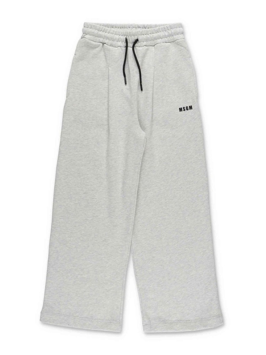 Bambino M.S.G.M. | Pantaloni In Felpa Di Cotone Grigio