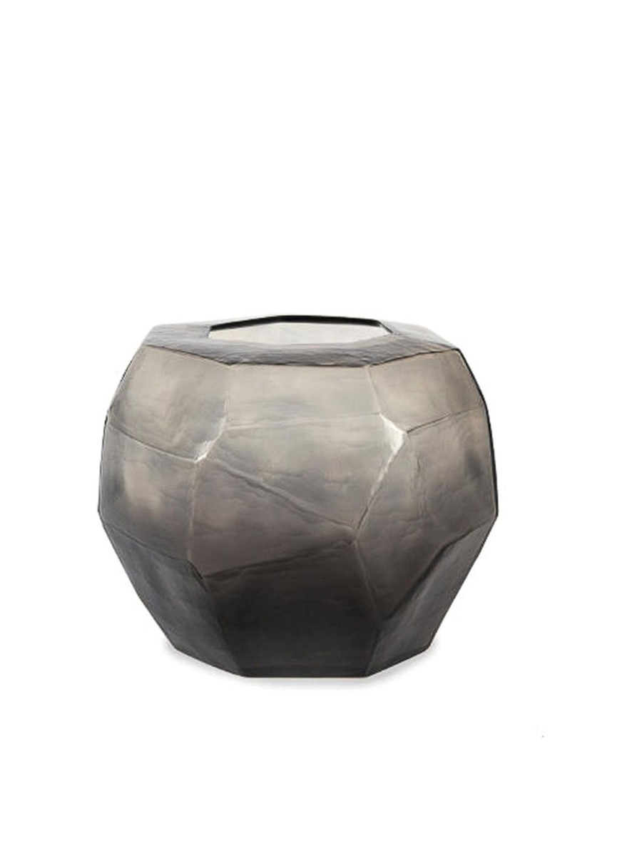 Uomo Guaxs | Vaso In Vetro Grigio - Cubista