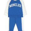 Bambino Moncler Jr | Tuta Elasticizzata Con Stampa Logo Blu Royal